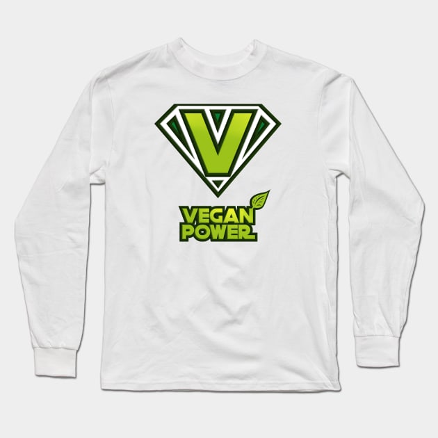 Vegan Power Long Sleeve T-Shirt by FerMinem